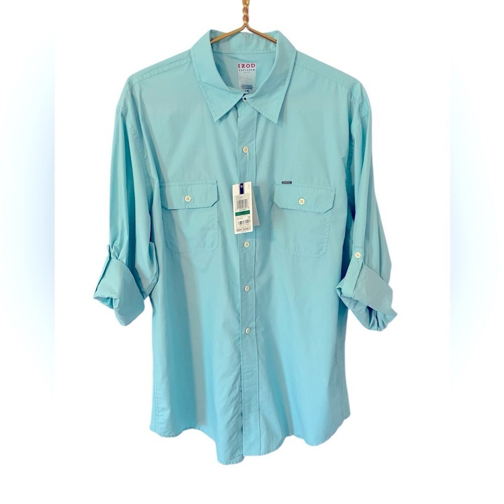 NWT Izod Aqua Men’s Performance Explorer Shirt, Size Large